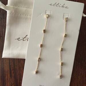 ETTIKA Linear Baguette Earrings